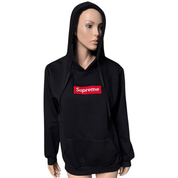 Supreme Box Logo Hoodie Size Large in Black 100% Cotton - Picture 1 of 10